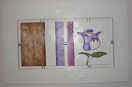 Quadro Bipartido abstrato branco 