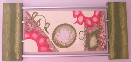 Quadro "moldura nova" floral verde